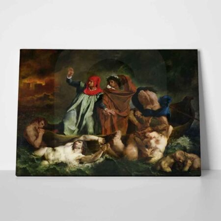 Πινακας σε καμβά DELACROIX THE BARQUE OF DANTE - Eugene Delacroix