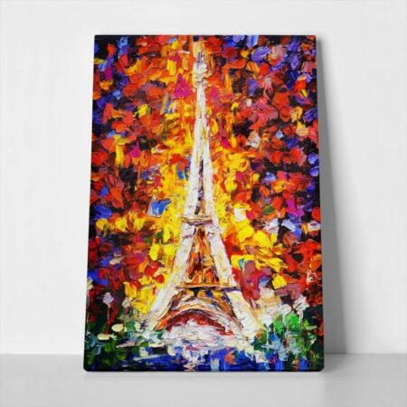 Πινακας σε καμβά EIFFEL TOWER OIL PAINTING 2 - Αξιοθεατα και Ιστορια