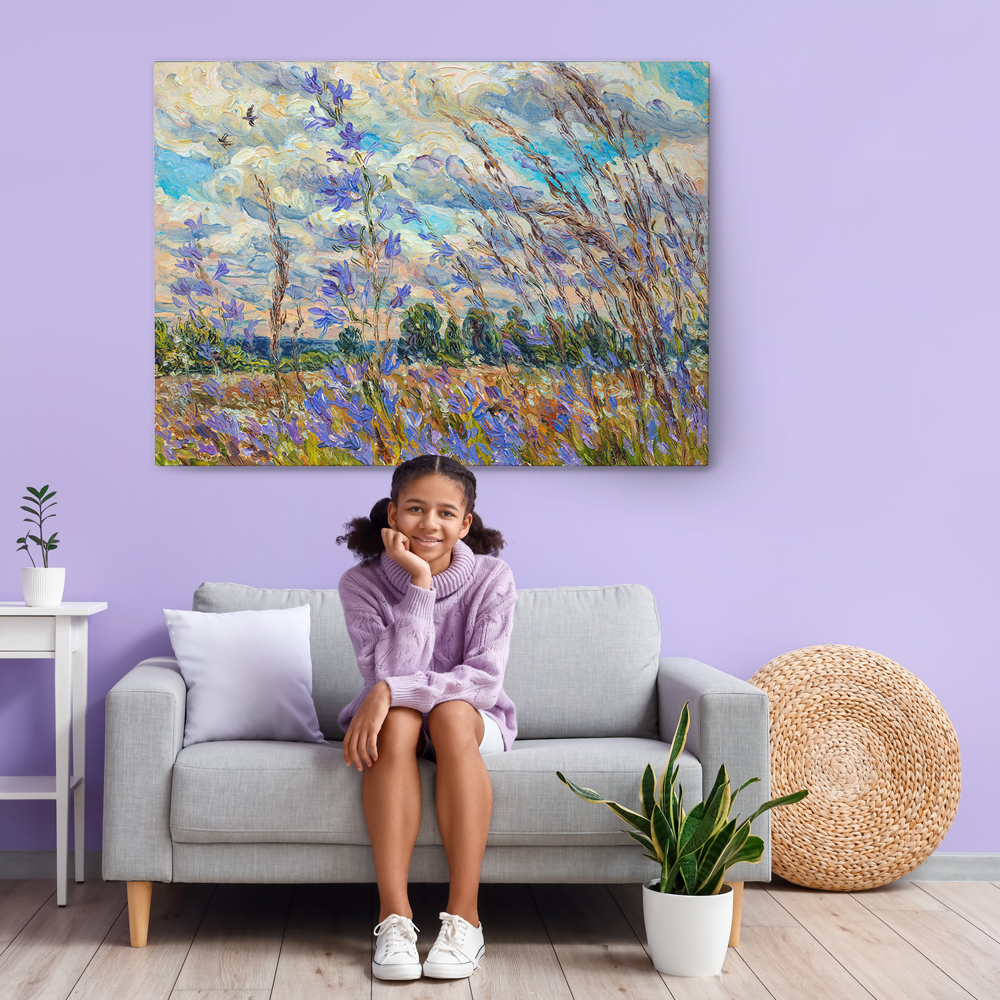 Πινακας σε καμβά LAVENDER UP TO THE SKY