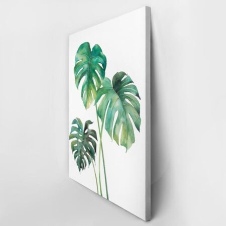 Πινακας σε καμβά MONSTERA LEAVES - Botanical - Φυτα Sticky 3