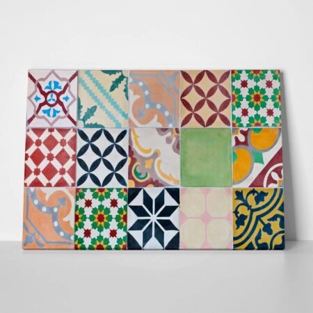 Πινακας σε καμβά PORTUGESE SET OF ORNAMENTAL TILES - Vintage