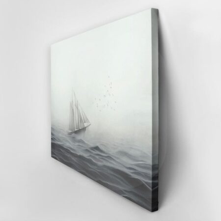 Πινακας σε καμβά SAILING SHIP IN THE FOG - Βαρκες και Καραβια Sticky 3