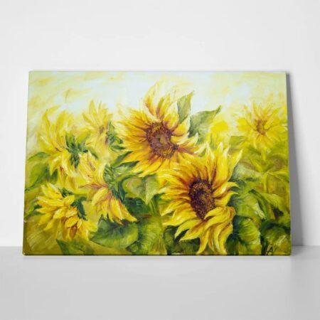 Πινακας σε καμβά SUNNY SUNFLOWERS OIL PAINTING