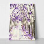 Πινακας σε καμβά TREES WITH PURPLE FLOWERS