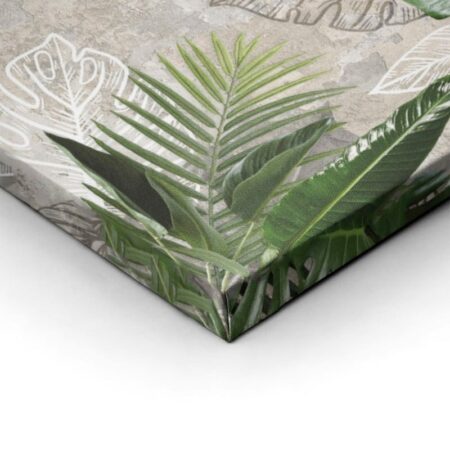 Πινακας σε καμβά TROPICAL LEAVES - Botanical - Φυτα Sticky 2