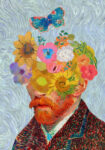 Πινακας σε καμβά VAN GOGH - FLORAL PORTRAIT
