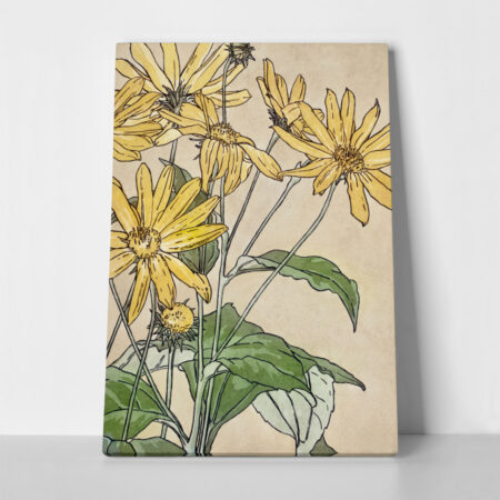 Πινακας σε καμβά WATERCOLOR SUNFLOWERS - Ηλιανθοι Sticky 1