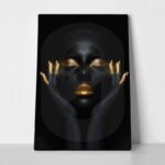 Πινακας σε καμβά WOMAN WITH GOLD PAINT 2