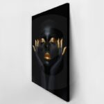 Πινακας σε καμβά WOMAN WITH GOLD PAINT 2