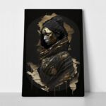 Πινακας σε καμβά WOMAN WITH GOLD PAINT