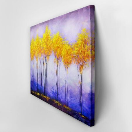 Πινακας σε καμβά YELLOW TREES IN DUSK - Δασος Sticky 3