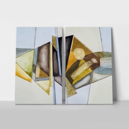 Σετ Δίπτυχος Πινακας σε καμβά ABSTRACT PAINTING - Αφηρημενα και Abstract
