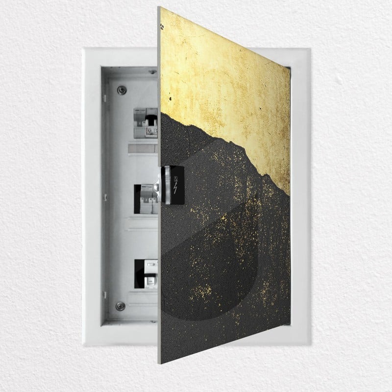 Aυτοκόλλητο ηλεκτρολογικού πίνακα ABSTRACT BLACK GOLD