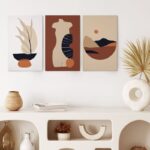 Σετ Τριπτυχος Πινακας σε καμβά ABSTRACT GEOMETRY
