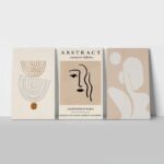 Σετ Τριπτυχος Πινακας σε καμβά ABSTRACT MINIMALISTIC