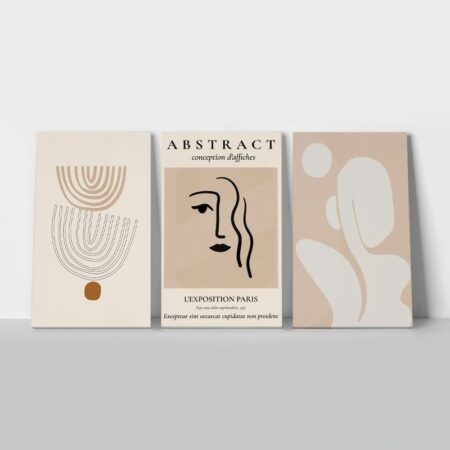Σετ Τριπτυχος Πινακας σε καμβά ABSTRACT MINIMALISTIC - Αφηρημενα και Abstract Sticky 1