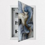 Aυτοκόλλητο ηλεκτρολογικού πίνακα ABSTRACT SQUARES AND WAVES