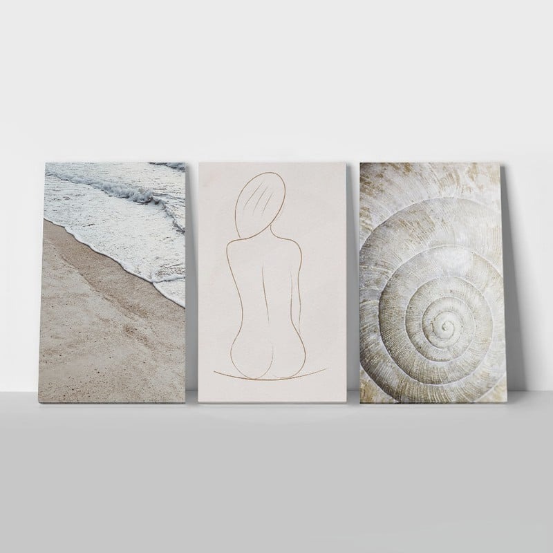 Σετ Τριπτυχος Πινακας σε καμβά APHRODITE