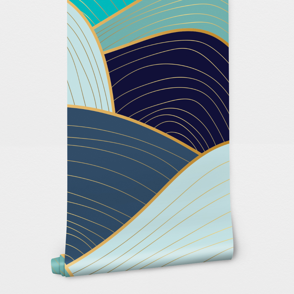 Αυτοκόλλητη Ταπετσαρία τοίχου ART DECO WAVES