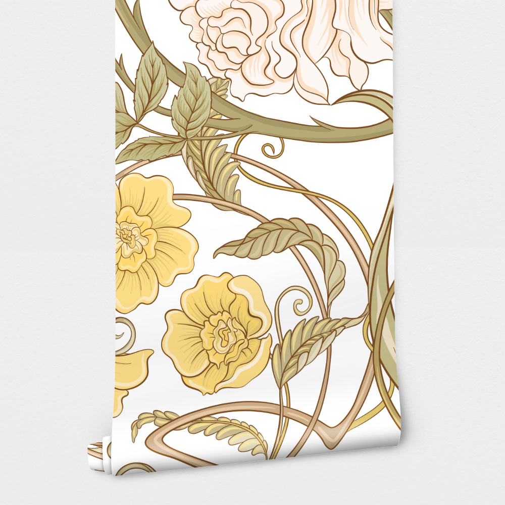 Αυτοκόλλητη Ταπετσαρία τοίχου ART NOUVEAU FLORAL