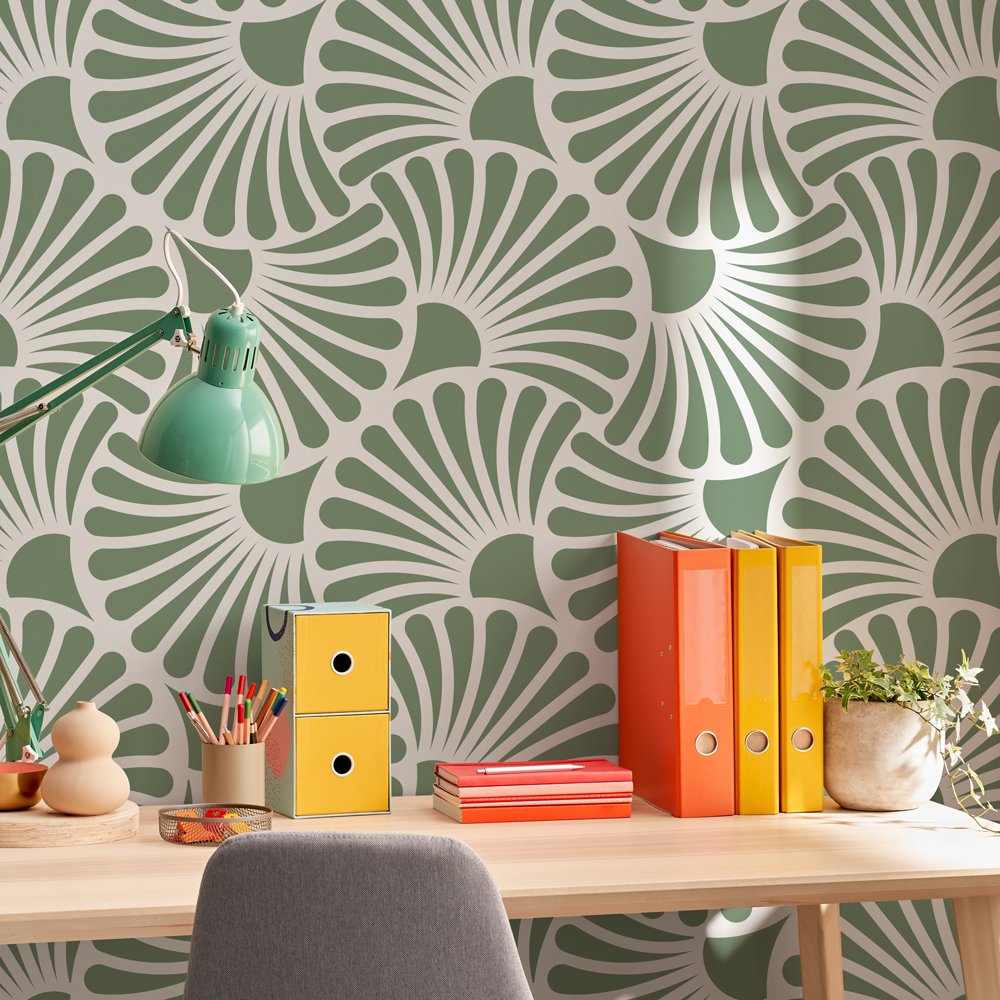 Αυτοκόλλητη Ταπετσαρία τοίχου ART NOUVEAU PASTEL GREEN