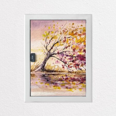 Aυτοκόλλητο ηλεκτρολογικού πίνακα AUTUMN TREE IN WIND - Αυτοκολλητα για ηλεκτρολογικούς πίνακες