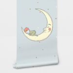 Αυτοκόλλητη Ταπετσαρία τοίχου BABY AND MOON SLEEPING