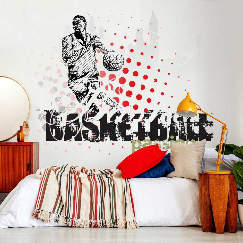Αυτοκόλλητη Ταπετσαρία τοίχου BASKETBALL PASSION