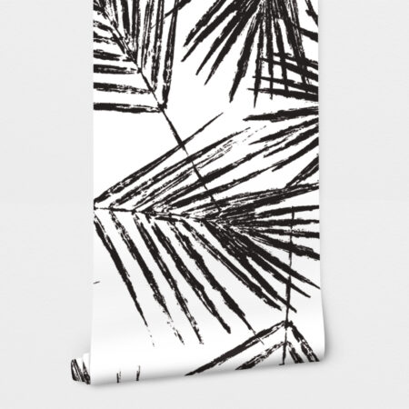 Αυτοκόλλητη Ταπετσαρία τοίχου BLACK INK PALM LEAVES - Tropical Sticky 2