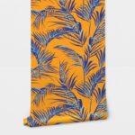 Αυτοκόλλητη Ταπετσαρία τοίχου BLUE PALM LEAVES