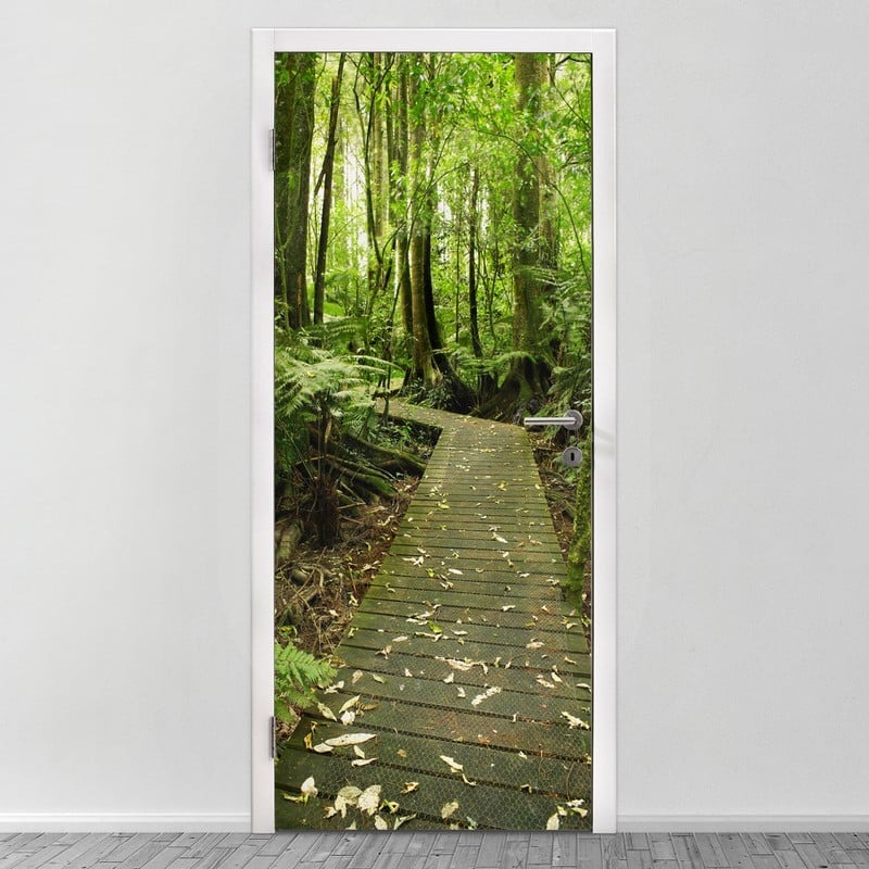 Αυτοκολλητο Πορτας BOARDWALK IN FOREST