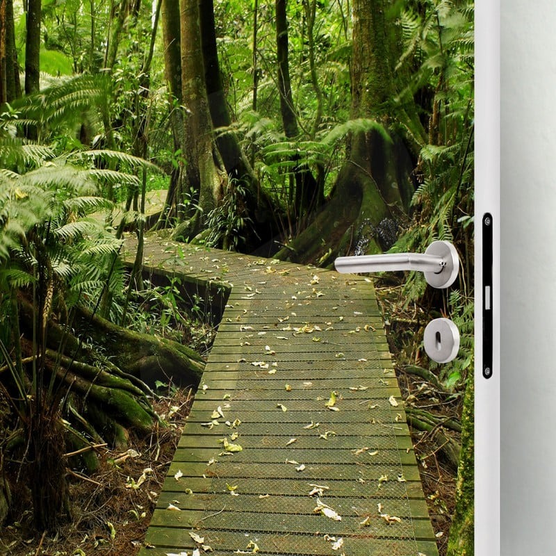 Αυτοκολλητο Πορτας BOARDWALK IN FOREST