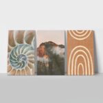Σετ Τριπτυχος Πινακας σε καμβά CALM SHAPES