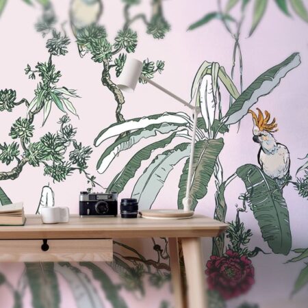Αυτοκόλλητη Ταπετσαρία τοίχου EXOTIC ORIENTAL WILDLIFE - Tropical Sticky 1