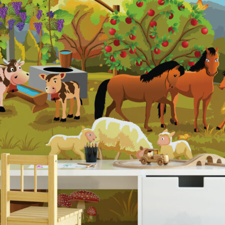 Αυτοκόλλητη Ταπετσαρία τοίχου FARM 2 - Παιδικές Ταπετσαρίες Sticky 1