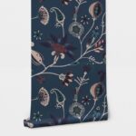 Αυτοκόλλητη Ταπετσαρία τοίχου FLORAL IN BLUE