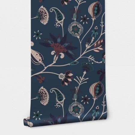 Αυτοκόλλητη Ταπετσαρία τοίχου FLORAL IN BLUE - Floral - Λουλουδια Sticky 2