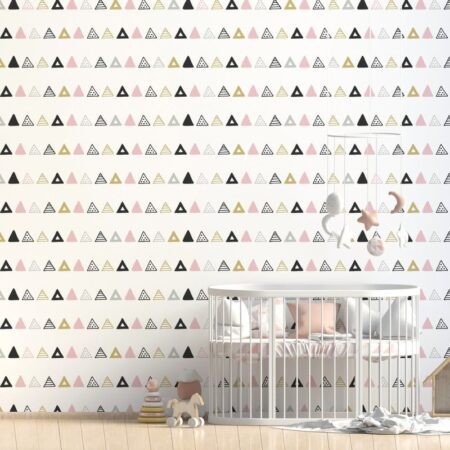 Αυτοκόλλητη Ταπετσαρία τοίχου HAND DRAWN TRIANGLES - Παιδικές Ταπετσαρίες