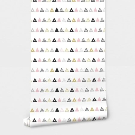 Αυτοκόλλητη Ταπετσαρία τοίχου HAND DRAWN TRIANGLES - Παιδικές Ταπετσαρίες Sticky 1