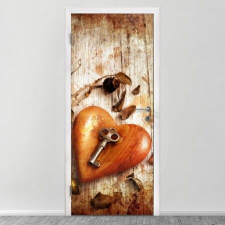 Αυτοκολλητο Πορτας KEY WITH THE HEART - Αλλα