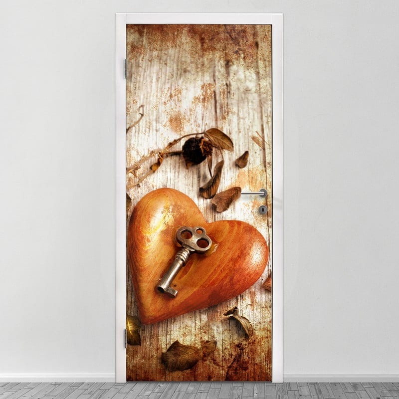 Αυτοκολλητο Πορτας KEY WITH THE HEART