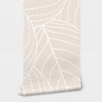 Αυτοκόλλητη Ταπετσαρία τοίχου LINE LEAVES PATTERN