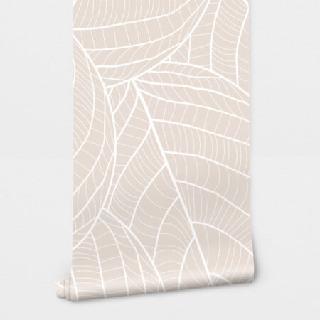Αυτοκόλλητη Ταπετσαρία τοίχου LINE LEAVES PATTERN - Floral - Λουλουδια Sticky 2