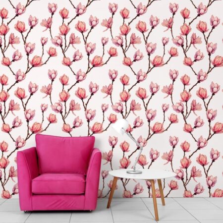Αυτοκόλλητη Ταπετσαρία τοίχου MAGNOLIA FLOWERS - Floral - Λουλουδια Sticky 1