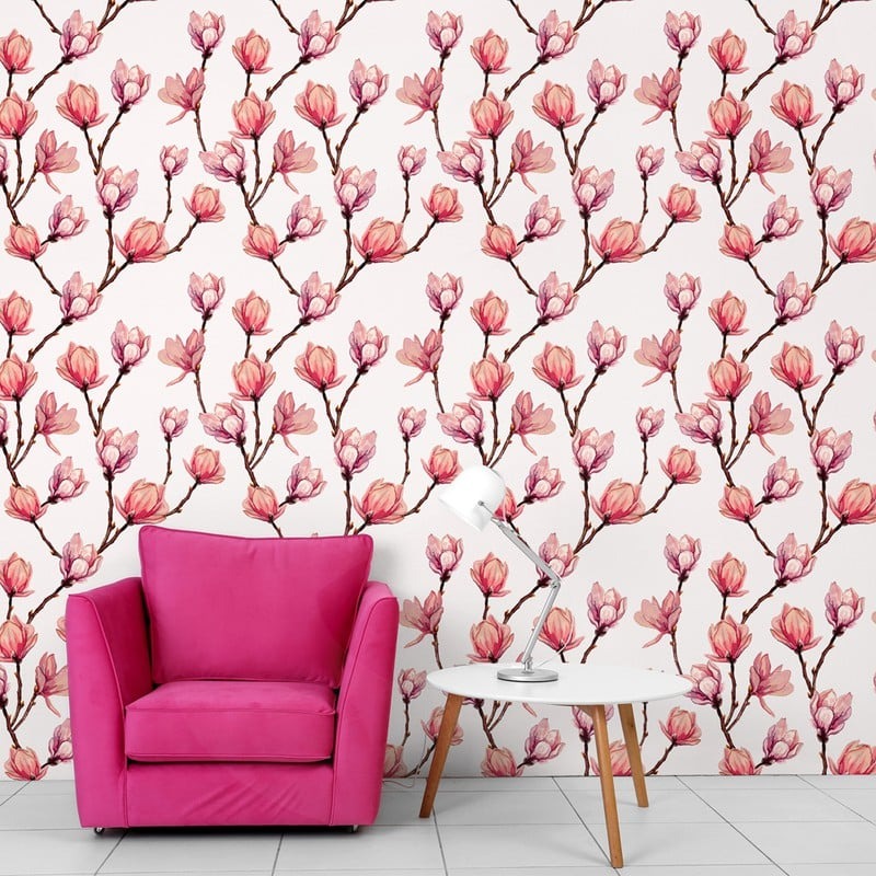 Αυτοκόλλητη Ταπετσαρία τοίχου MAGNOLIA FLOWERS
