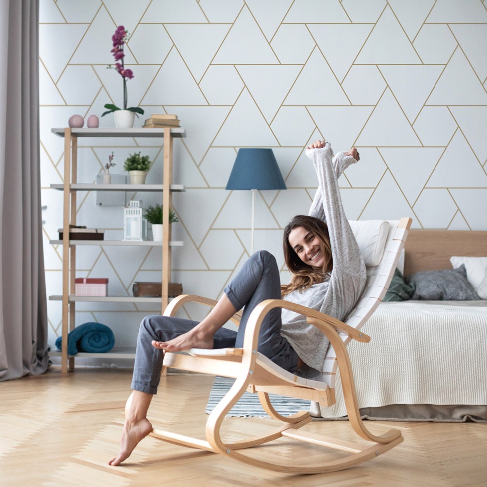 Αυτοκόλλητη Ταπετσαρία τοίχου MINIMAL SEAMLESS TRIANGLES