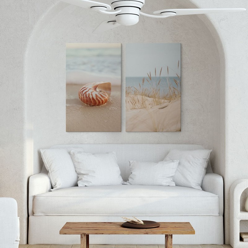 Σετ Δίπτυχος Πινακας σε καμβά MINIMAL BEIGE COAST