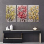 Σετ Τριπτυχος Πινακας σε καμβά MODERN ABSTRACT TREES