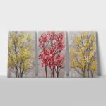 Σετ Τριπτυχος Πινακας σε καμβά MODERN ABSTRACT TREES