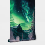 Αυτοκόλλητη Ταπετσαρία τοίχου NORTHERN LIGHTS FOREST